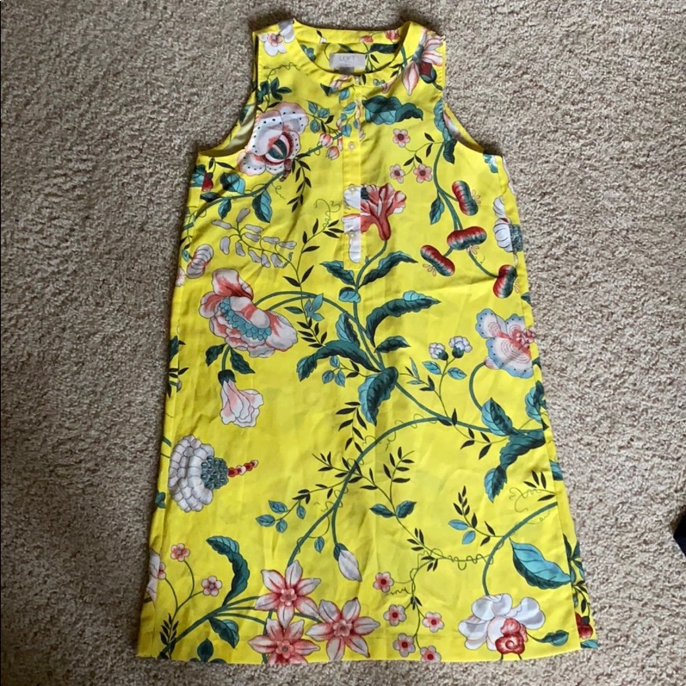 Yellow floral dress